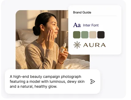 Brand style guide applied to product visuals